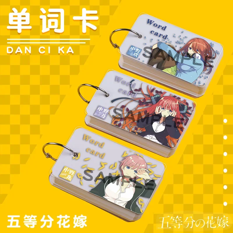 

The Quintessential Quintuplets Mini Loose Leaf Notebook Tearable Ring Buckle Word Book Card Kawaii Memo Pad Kid Anime Stationery