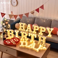 creative diy luminous led letter lights 26 english alphabet light for holiday home wedding birthday christmas party decorations