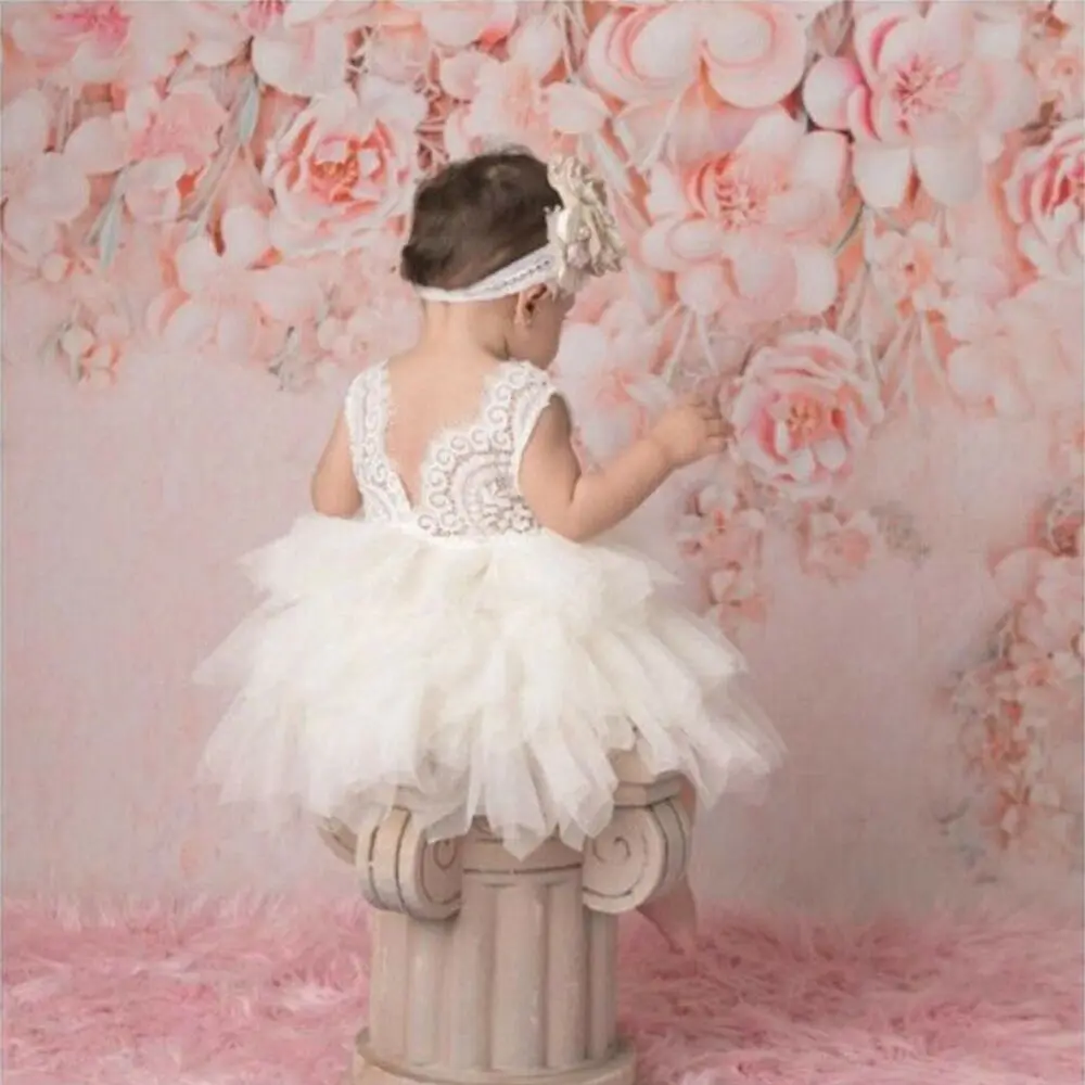 

Toddler Fancy Kids Dresses for Girls Birthday Cosplay Christening Lace Girl Tulle Dress Kid Infant Party Cake Outfit 12M-6T Wear