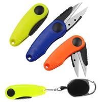 fish use scissors foldable fishing line cutter shrimp shape clipper nipper quick knot buckle gear tool stainless steel tackle
