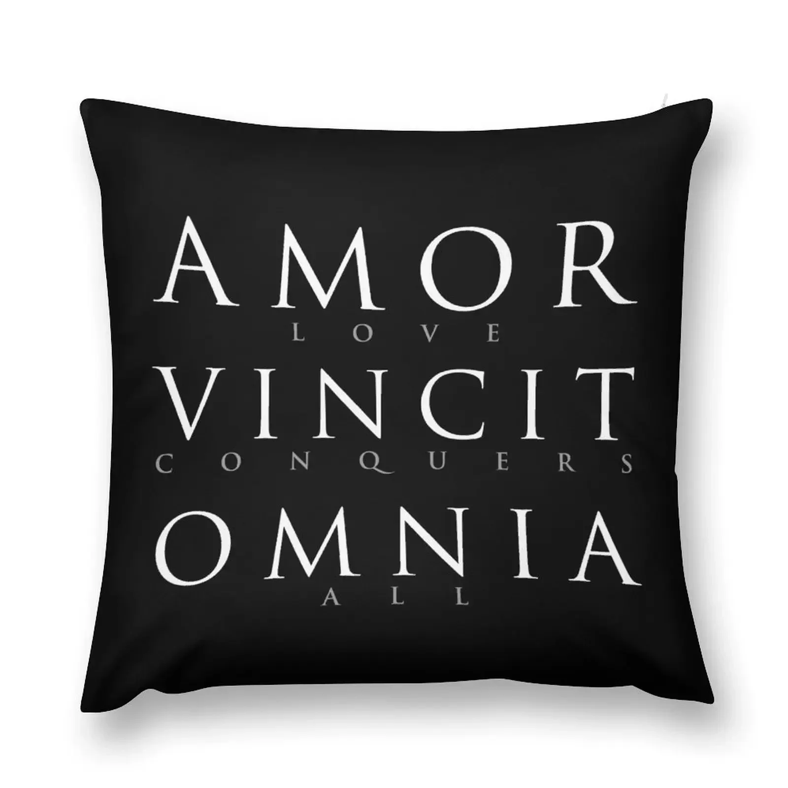 Латинская цитата: Amor Vincit Omnia Декоративная подушка Наволочки Диванные подушки