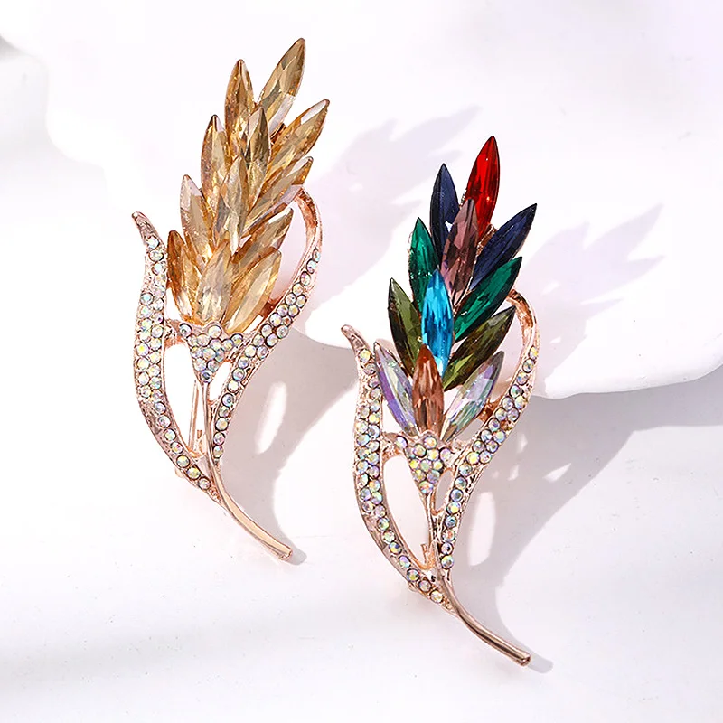 

Women Party Luxury Clothing 1pcs Collar Pins Wheat Brooch Accessories Jewelry Temperament Fashion High-end
