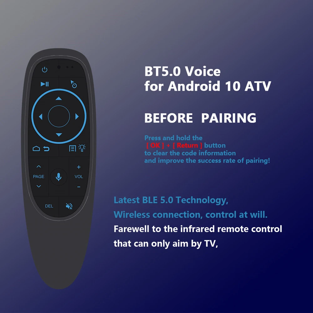 

G10 G10S Pro Voice Remote Control 2.4G Wireless Air Mouse Gyroscope IR Learning For Android Tv Box HK1 H96 Max X96 X88 Mini
