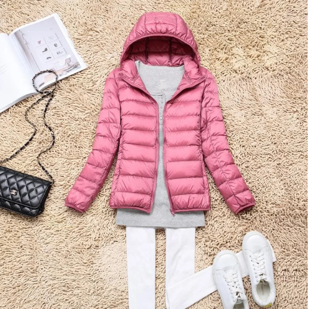 manteau femme hiver new in Korean Hooded coats cropped puffer jacket black winter clothes women