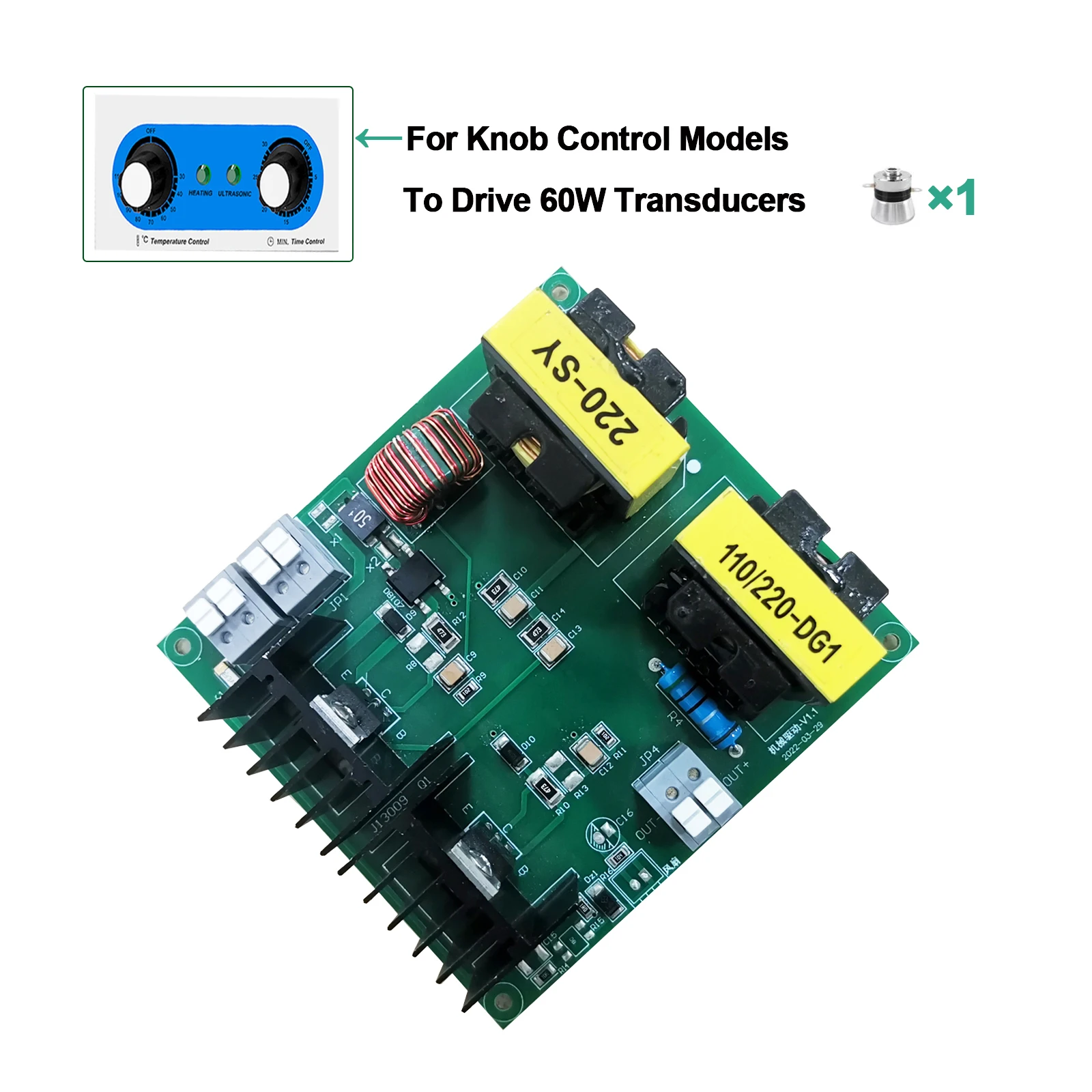 Механическая плата драйвера 40 кГц для ультразвукового очистителя 60-180 Вт