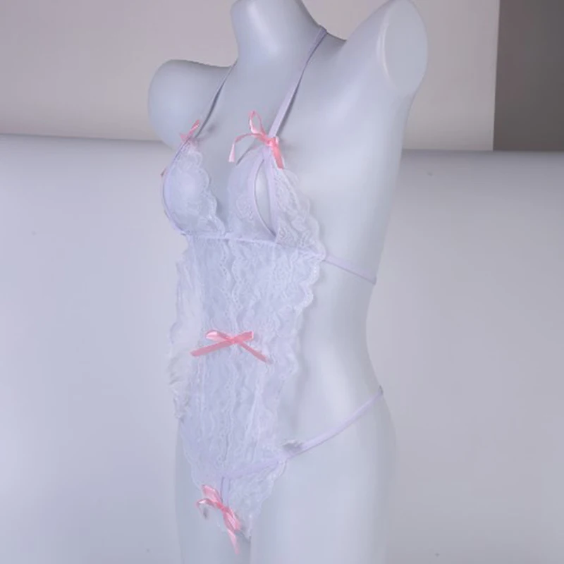 Черные Кружевные Боди женское эротическое нижнее белье комбинезоны с лямкой на