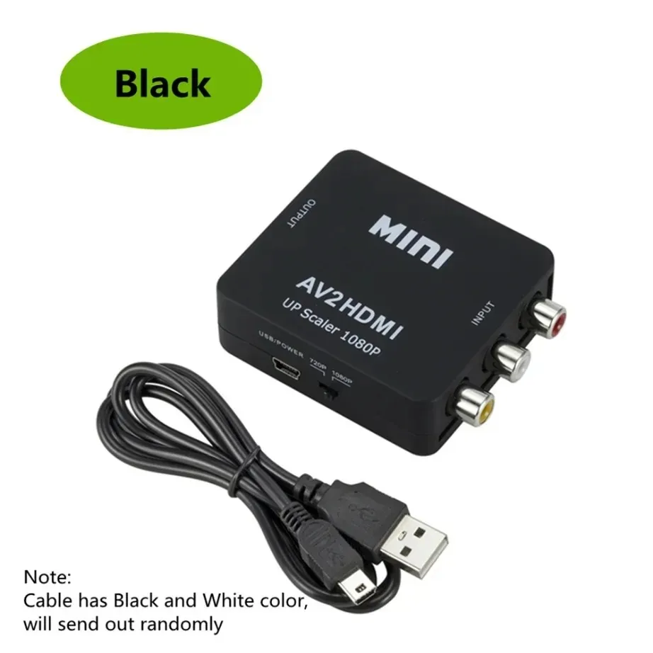 Композитный адаптер-преобразователь RCA AV в HDMI HD 1080P AV2HDMI-compatible адаптер для HDTV PS3 PS4