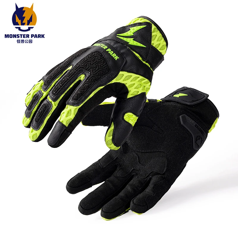 MONSTER PARK мотоциклетные перчатки Guantes мото сенсорный экран летние дышащие полная