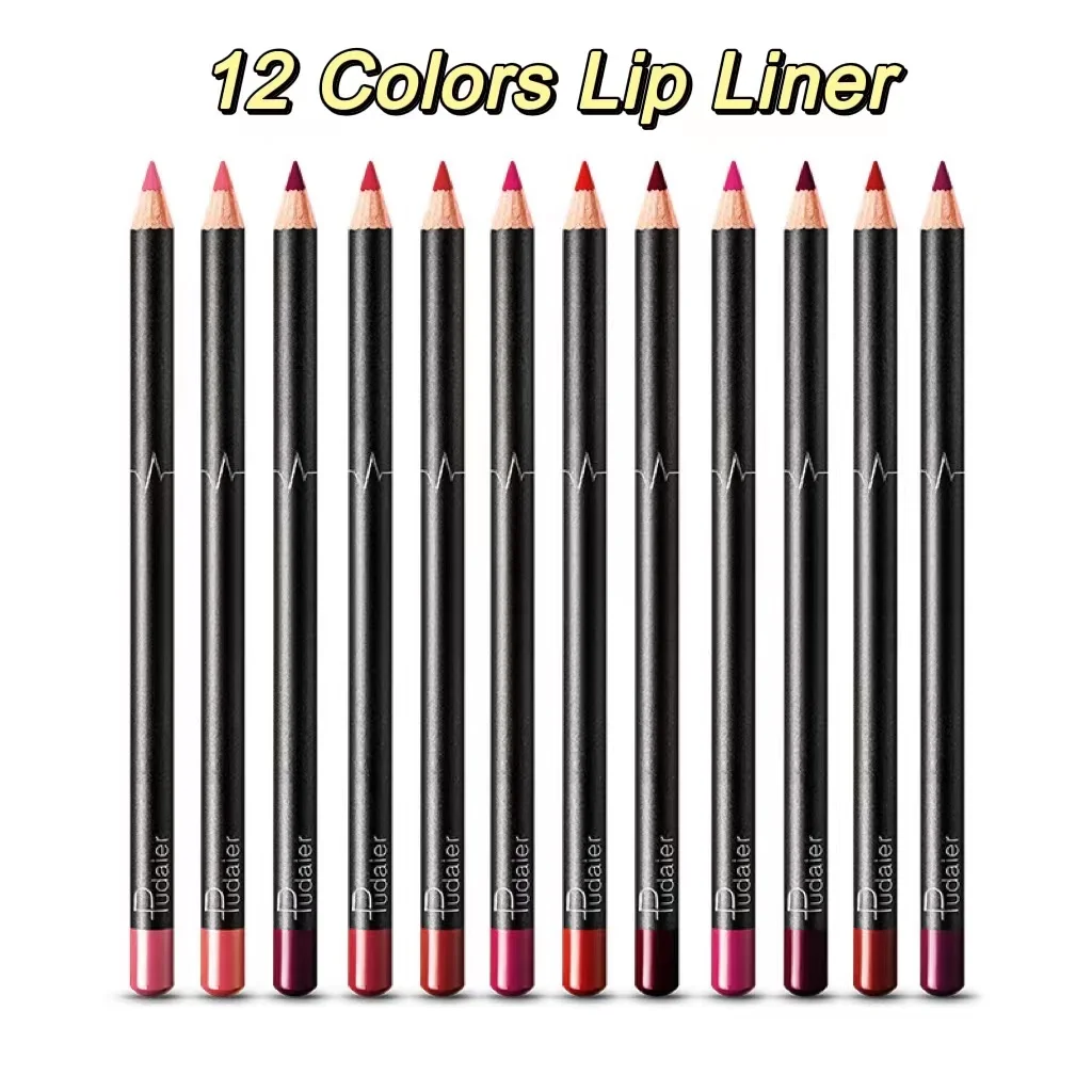 

12-Colors Lipliner Pencil Set Waterproof Long Lasting Non-Smudge Matte Lipstick Women Sexy Makeup Cosmetics delineador de lábios