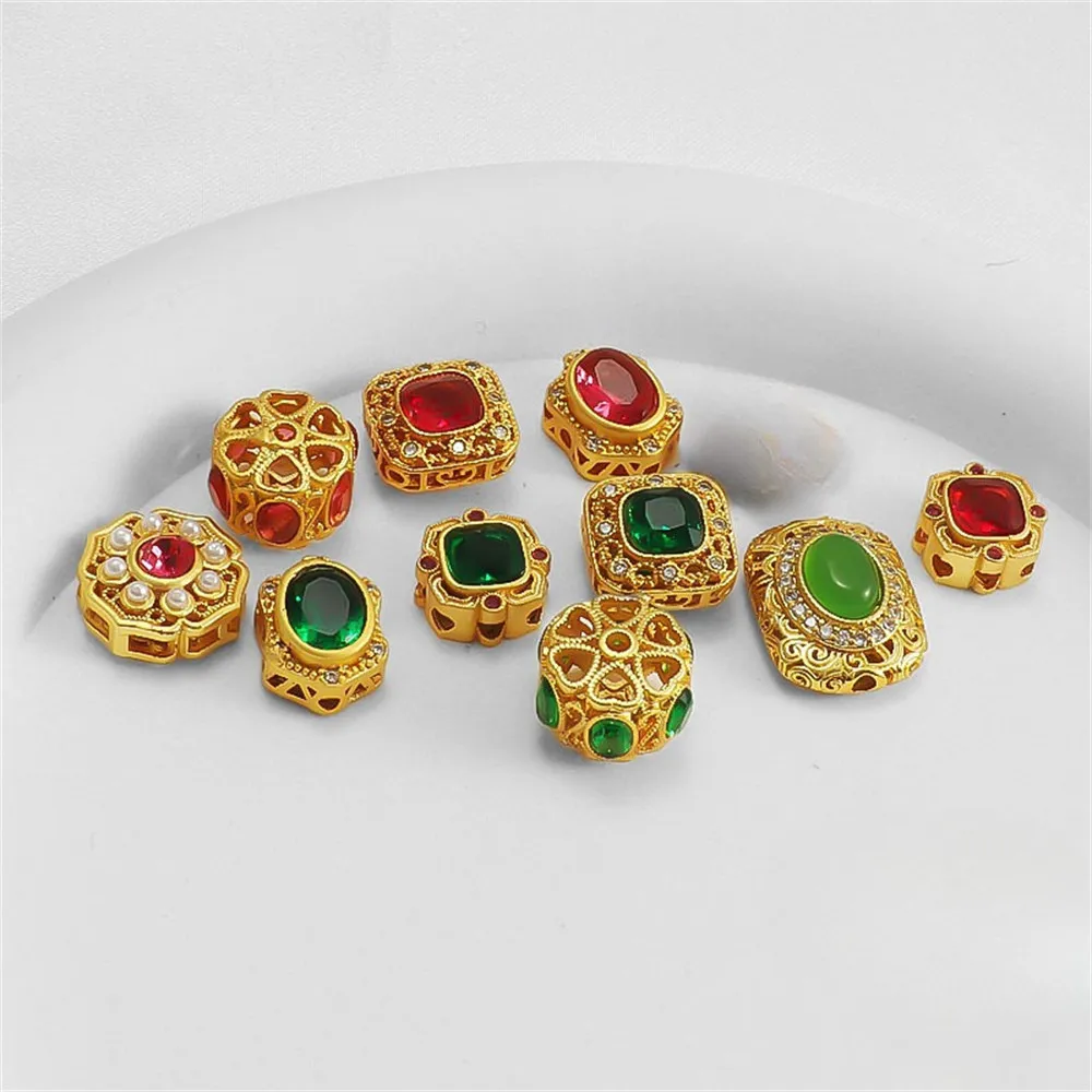 Золотые бусины для браслета и ожерелья