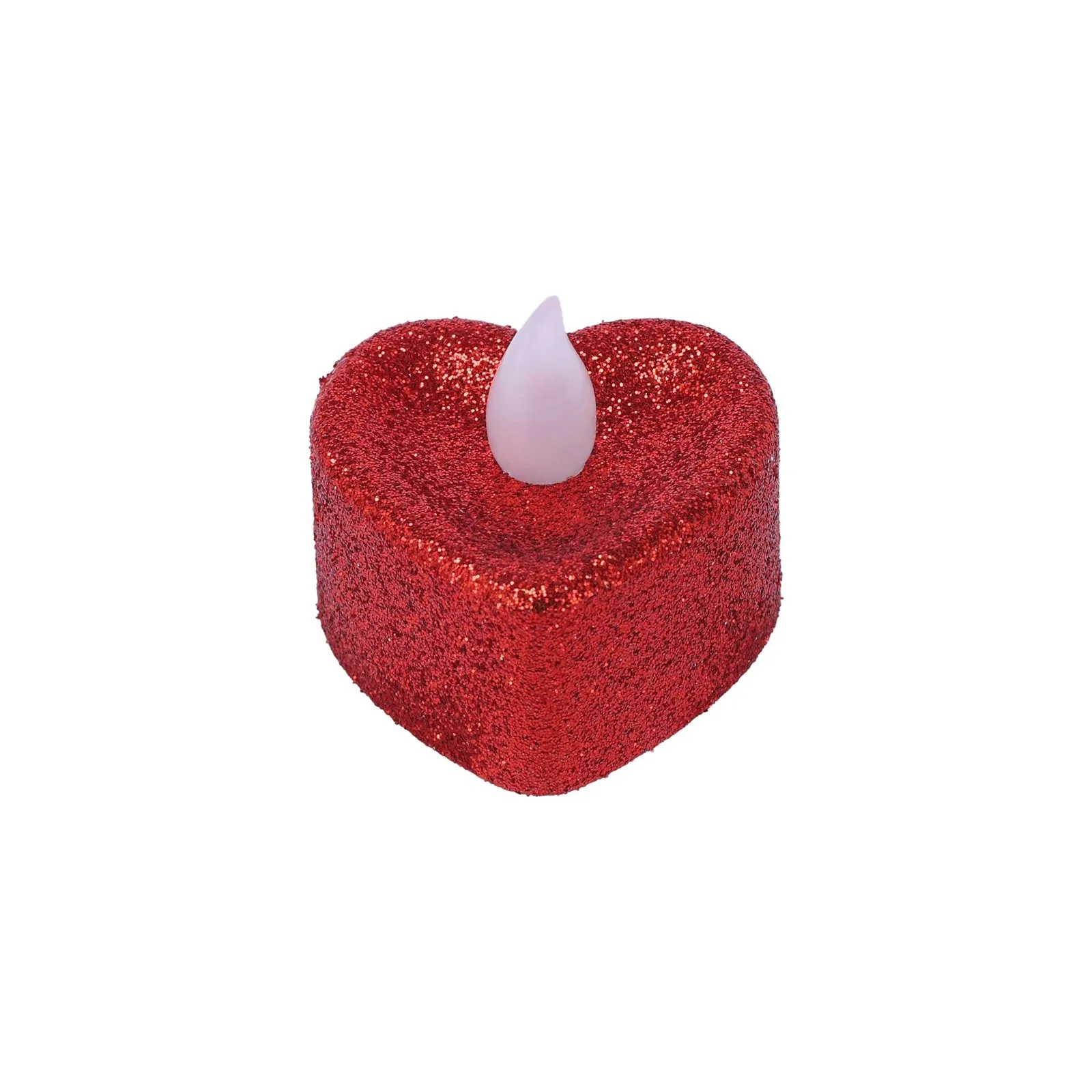 

Flameless Glitter LED 24PC Tealight Night Candle Red Valentine's For Romantic Table Candle Romantic Wedding Decor Anniversary
