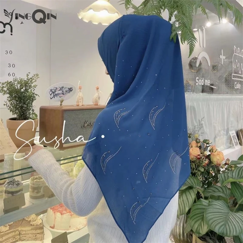 Muslim Women Headscarf Freeshipping Chiffon Summer Malaysia Silk Shawl Scarf Hijab Hat Islam Saudi Arabia Headwrap New Fashion