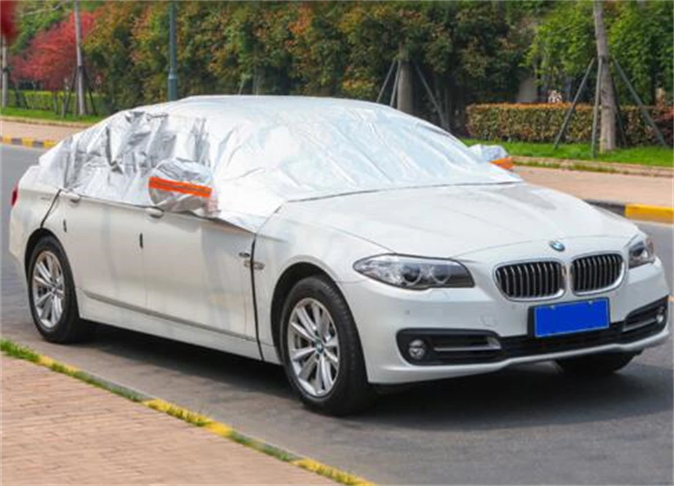 

Universal Car Half Cover Waterproof Car Sun Protection Covers Sunshade Windscreen Protectors S M Xl