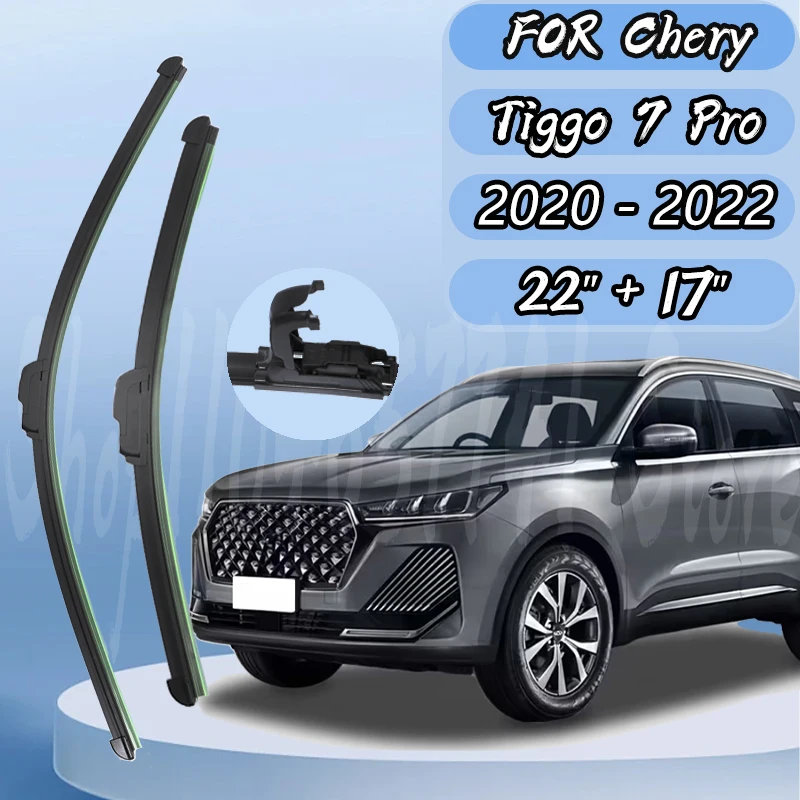 

Для Chery Tiggo 7 Pro 2020 2021 2022 аксессуары, щетки стеклоочистителя переднего стекла, щетки дворников для автомобиля U J крючок 22 "+ 17"