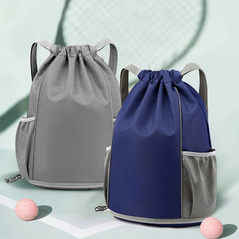 

Oxford Soccer Carrying Bag Portable Drawstring with Zipper Adjustable Shoulder Strap High-Capacity Waterproof for Outdoor Sports