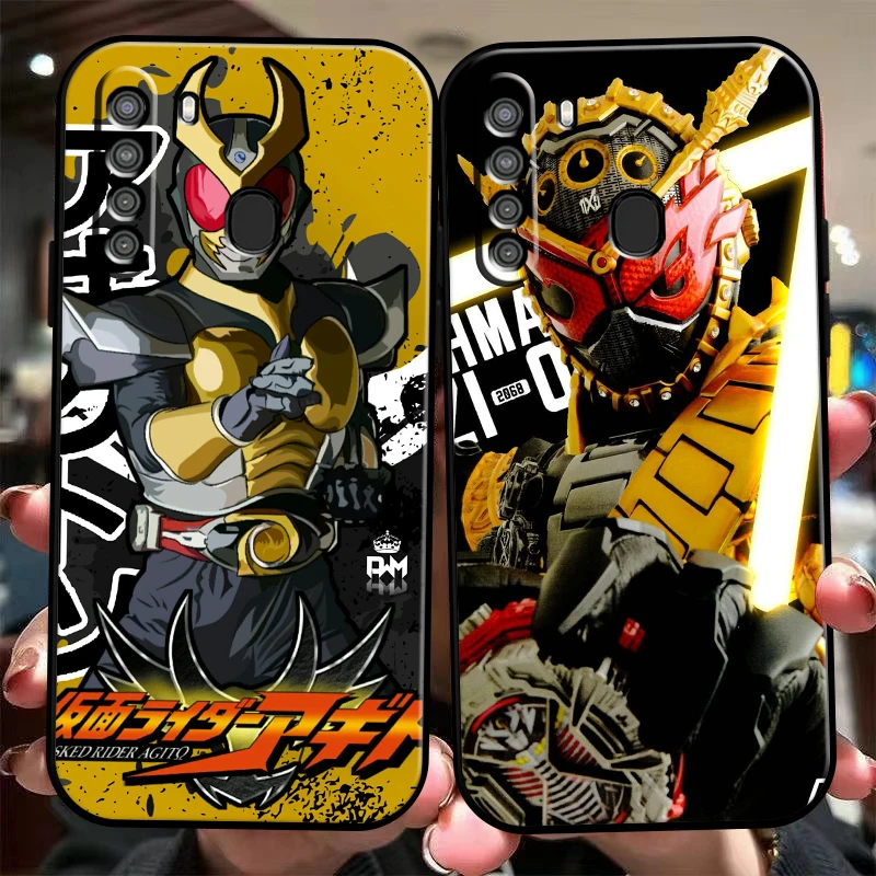 

Cool Kamen Rider Phone Case For Samsung Galaxy S8 S8 PLus S9 S9 Plus S10 S10E S10 Lite 5G Plus Liquid Silicon Back Black