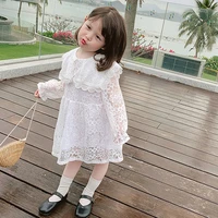 2022 summer new girls dress fashion girls princess ruffled lace dress princess dress boutique clothing simple style