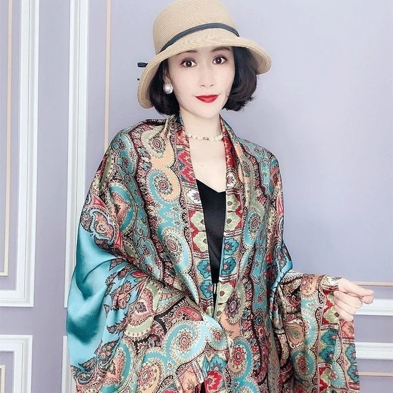 Новинка 2022 высококачественный Шелковый универсальный солнцезащитный шарф в