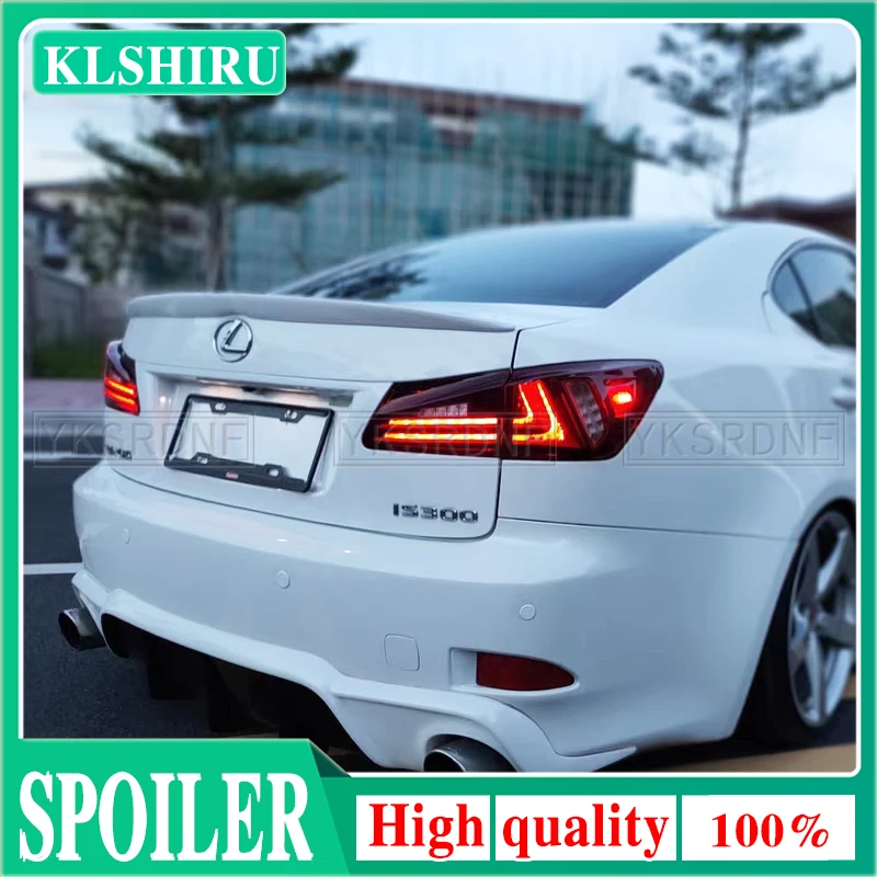 Fit For Lexus IS250 IS300 IS350 2008 2009 2010 2011 2012 2013 ABS Plastic Unpainted Primer Color Exterior Rear Wing Spoiler