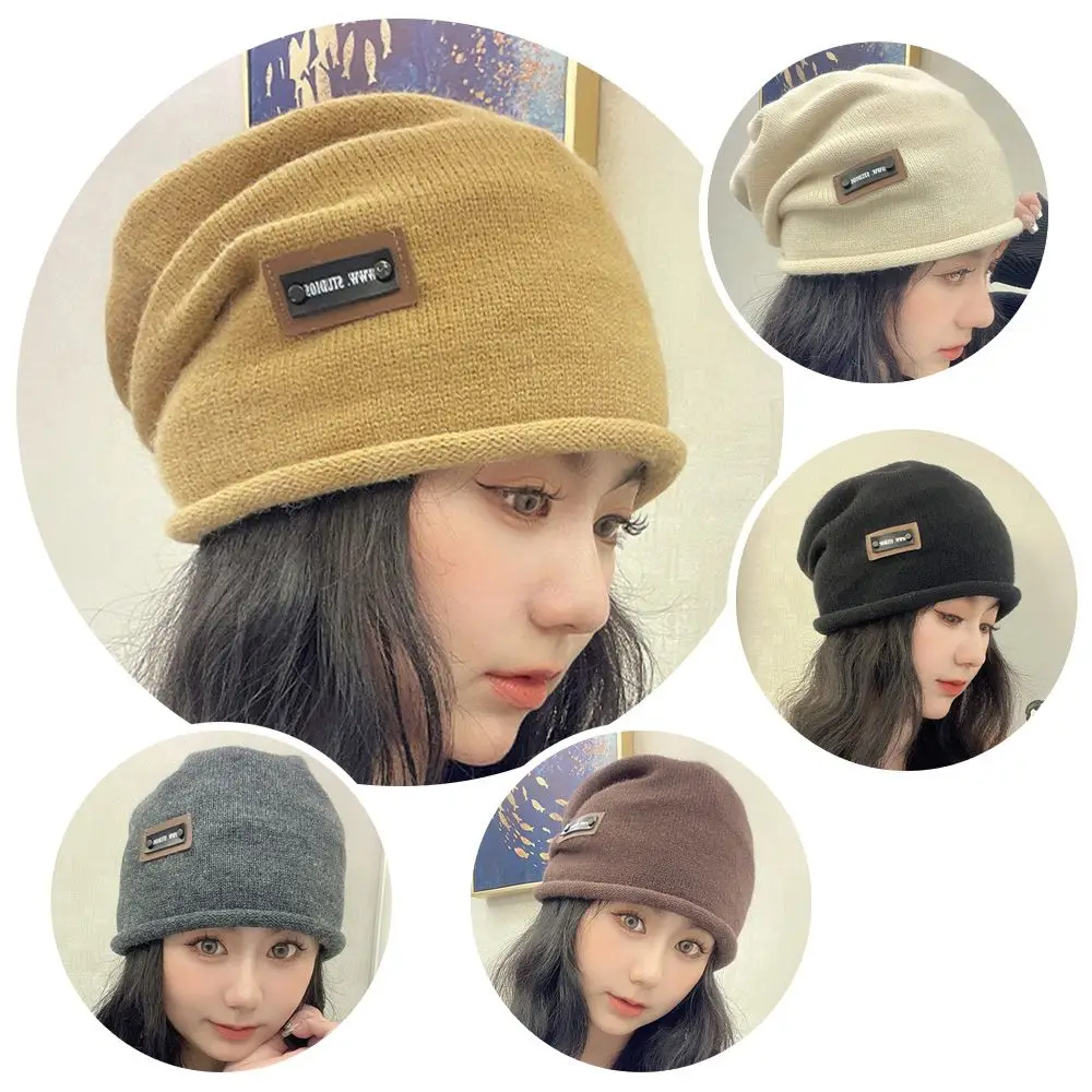 

Высококачественная Новая женская Повседневная шапка, однотонные милые зимние осенние шапки, женские облегающие шапки, вязаные облегающие шапки, теплая шапочка