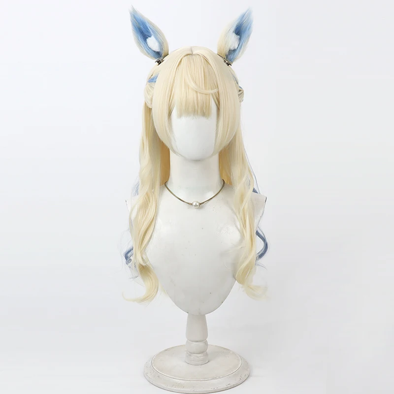 Hololive EN Fuwawa Mococo Аниме Vtuber Косплей Костюм: Новый костюм Fuwa Moco парик праздничное