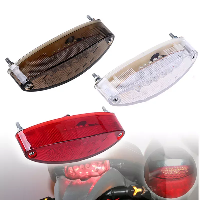 

LED Motorcycle Number License Plate Tail Brake Stop Integrated Tail Rear Light Turn Signal Night Driving Lights