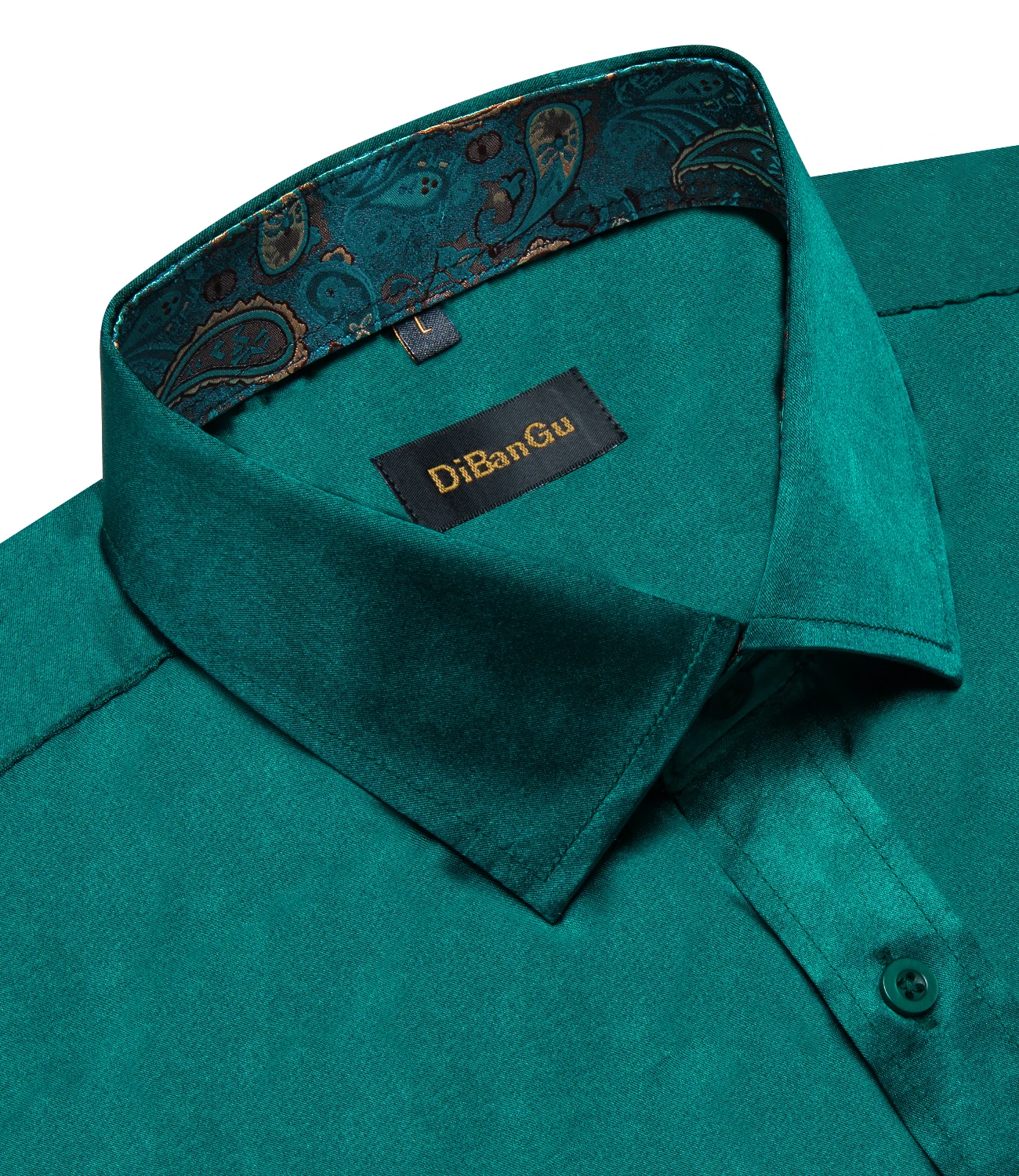 Green Splicing And Contrasting Colors Shirts For Men Long Sleeve Men's Dress Shirt Designer Stretch Satin Men Clothing Blouses