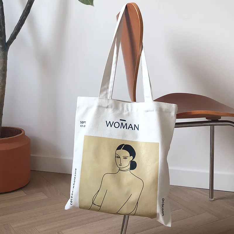 Women Canvas Bag Henri Matisse Printing Cotton Cloth Shoulder Bag for Girls Female Simple Eco Handbag Tote Shopping Books Bags
