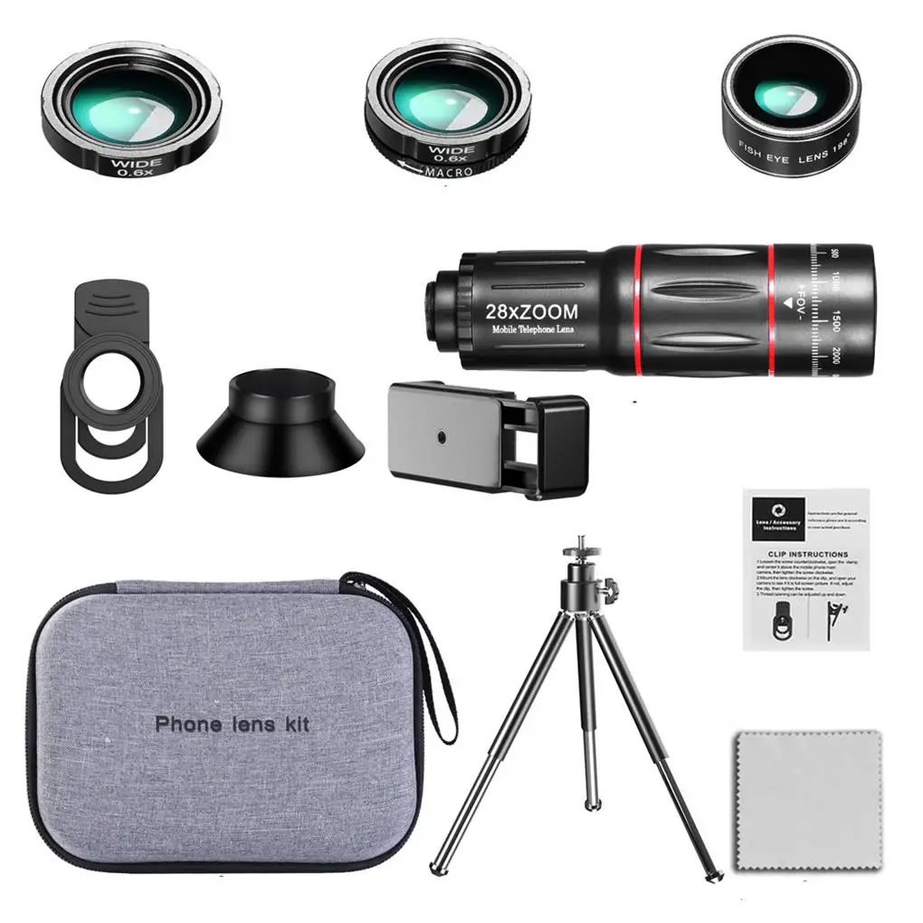 

Mobile Phone Camera Lens Wide Angle Telescope Zooms Macro Lenses Smartphone