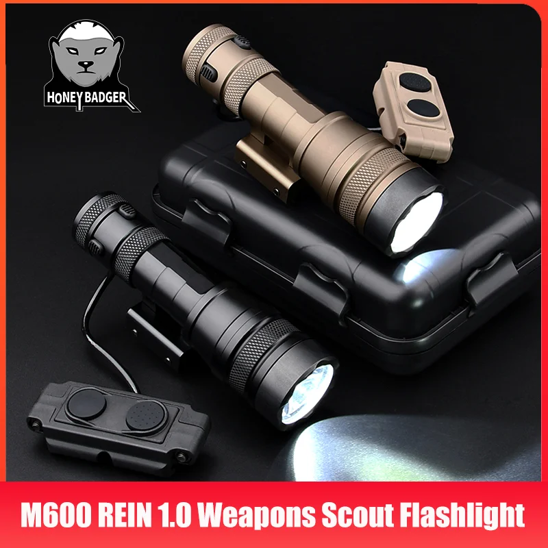 M600 REIN 1.0 Weapons Scout Flashlight Micro Kit Metal Flashlight Toys Weapon Lighting Picatinny Rail Airsoft Accessories Tool