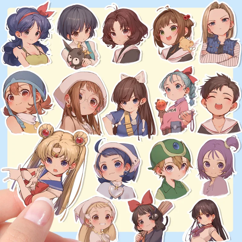 

25 мультяшных девушек кавайи телефон/ПК автомобильный телефон самоклеящийся альбом для стикеров Автомобильная наклейка Свадебные украшени...