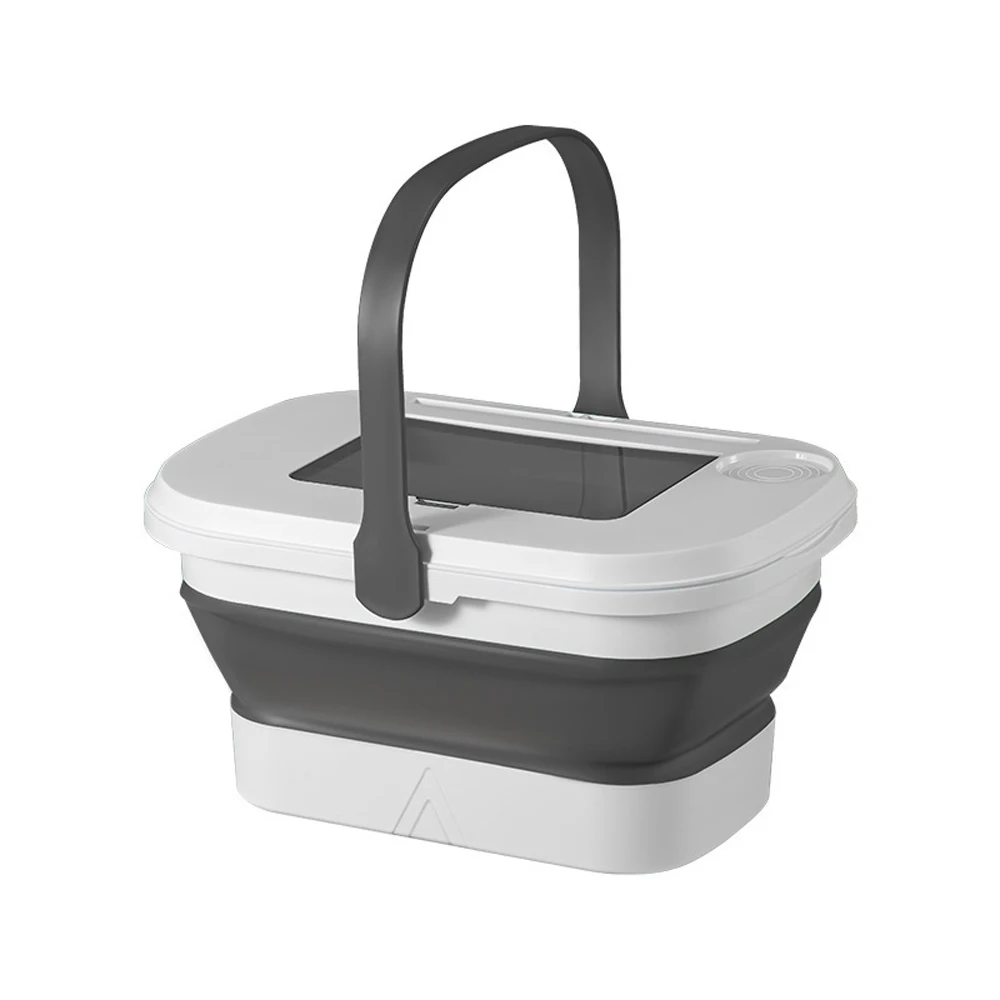 

Складная корзина для пикника и кемпинга, большая емкость, для барбекю, рыбалки, напитков, фруктов, коробка для хранения, весеннее Походное ручное ведро