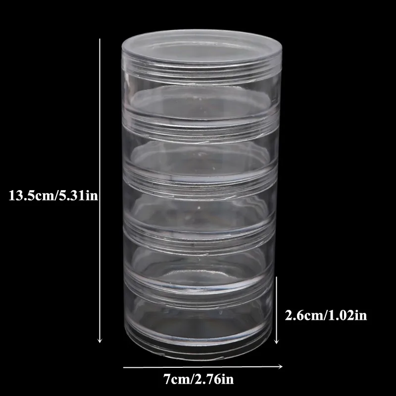 Пластиковые круглые контейнеры для хранения украшений JAVRICK