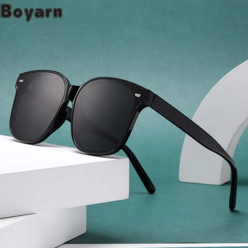 

Boyarn Korean Gm Same Polarized Sunglasses Men's Fashion Cat's Eye Sunglasses Women's Steampunk Punk Eyewear Sung