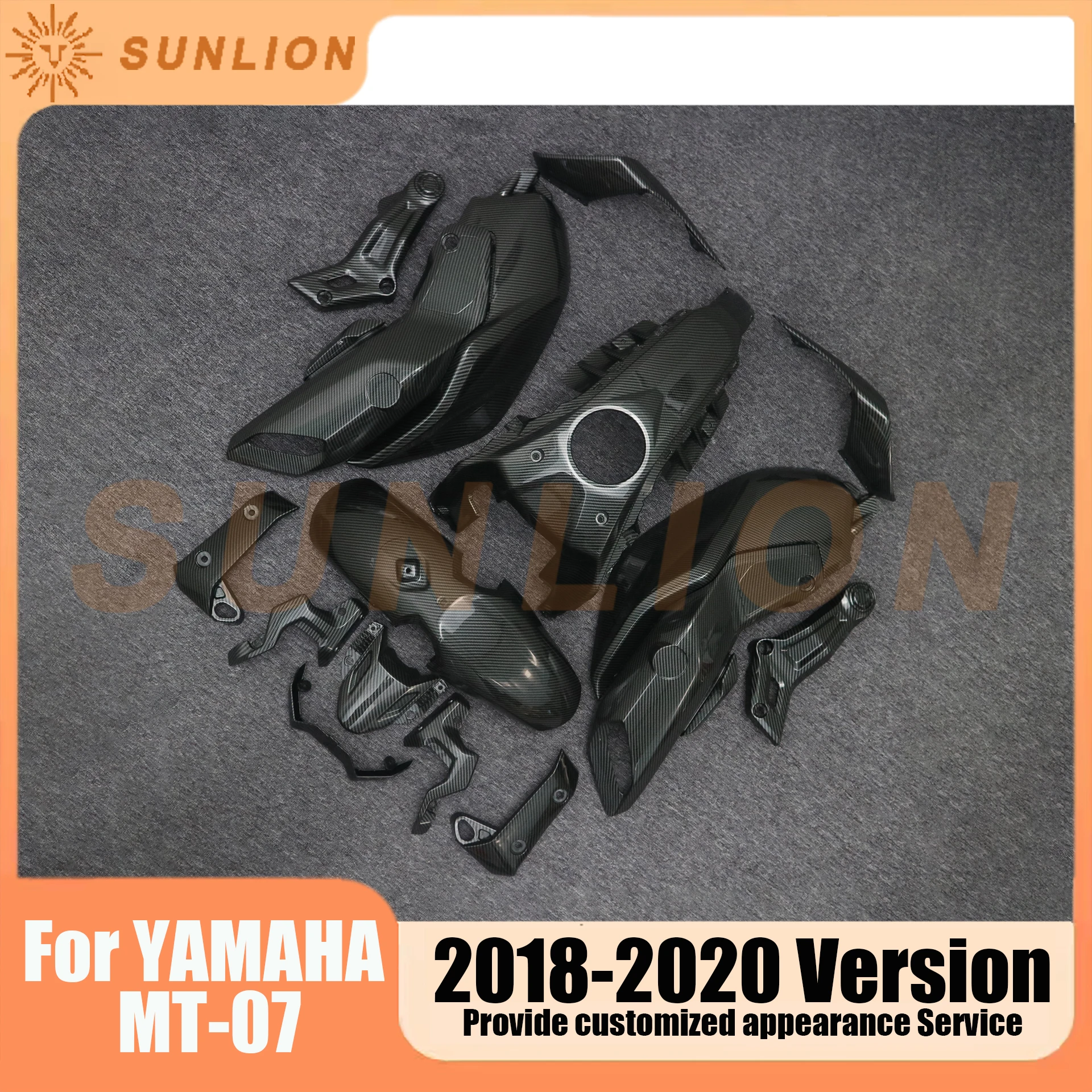 Для YAMAHA MT-07 MT07 2018 - 2020 из углеродного волокна окрашенный внешний вид Полный