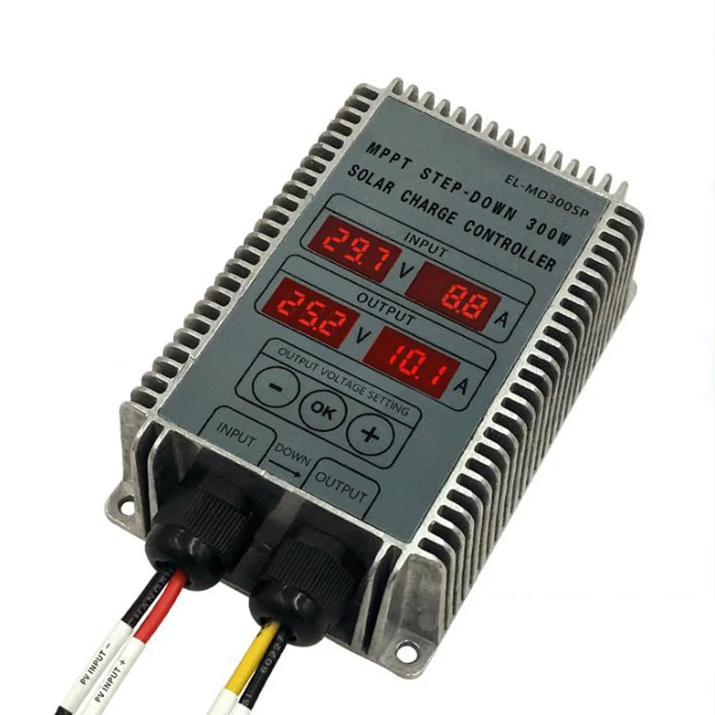

Step Down Controller 10-30V Adjustable Adjustable Voltage Battery Charger Controller Dustproof Fanless Shockproof