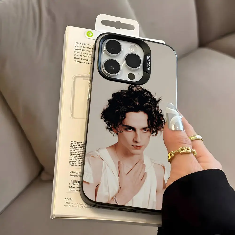 Фото Чехол для телефона T-Timothée H-Hal Chalamet для iPhone 17 Pro Max 16 Pro Max 15 14 13 11 12 Mini Xs X Xr 7 8 Plus Se, цвет серебристый №5
