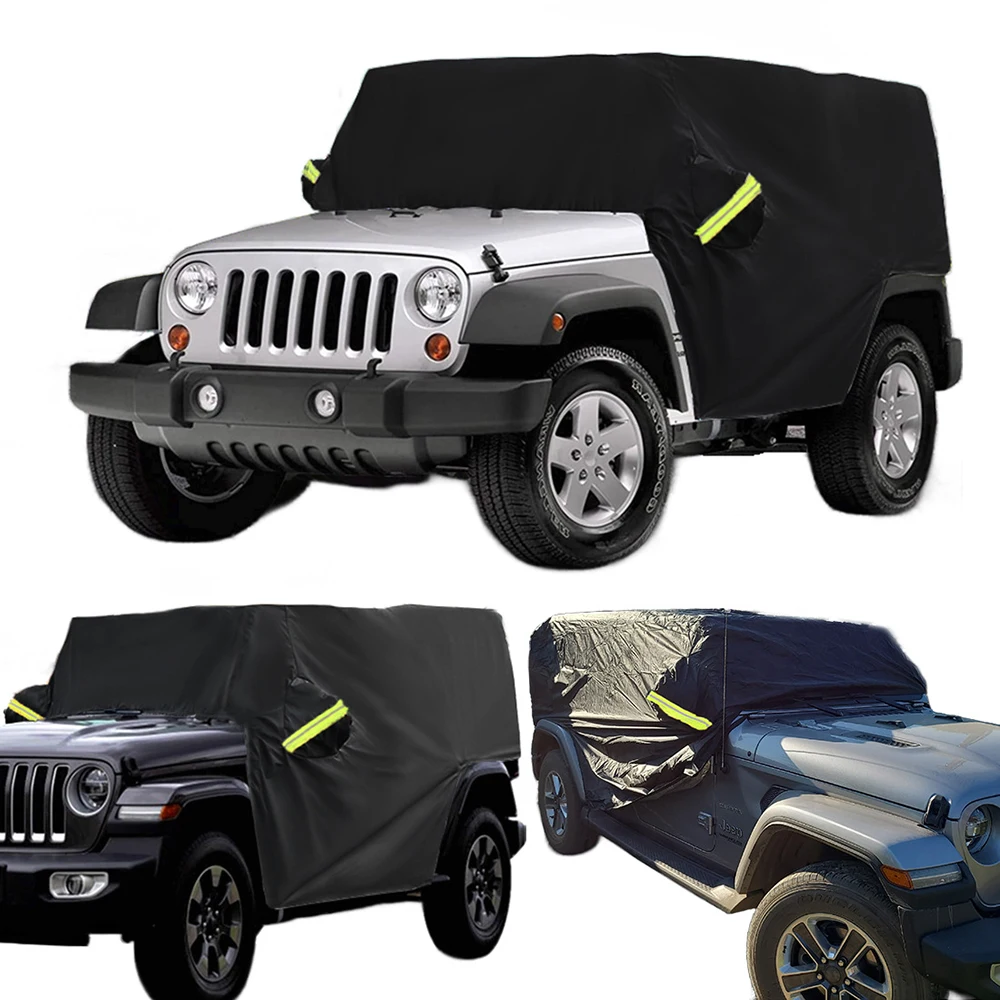 

Чехлы для автомобильных кабин для Jeep Wrangler JK JL Hardtop 2/4 двери 2007-2021, уличный водонепроницаемый 210D Оксфордский полузащитный чехол