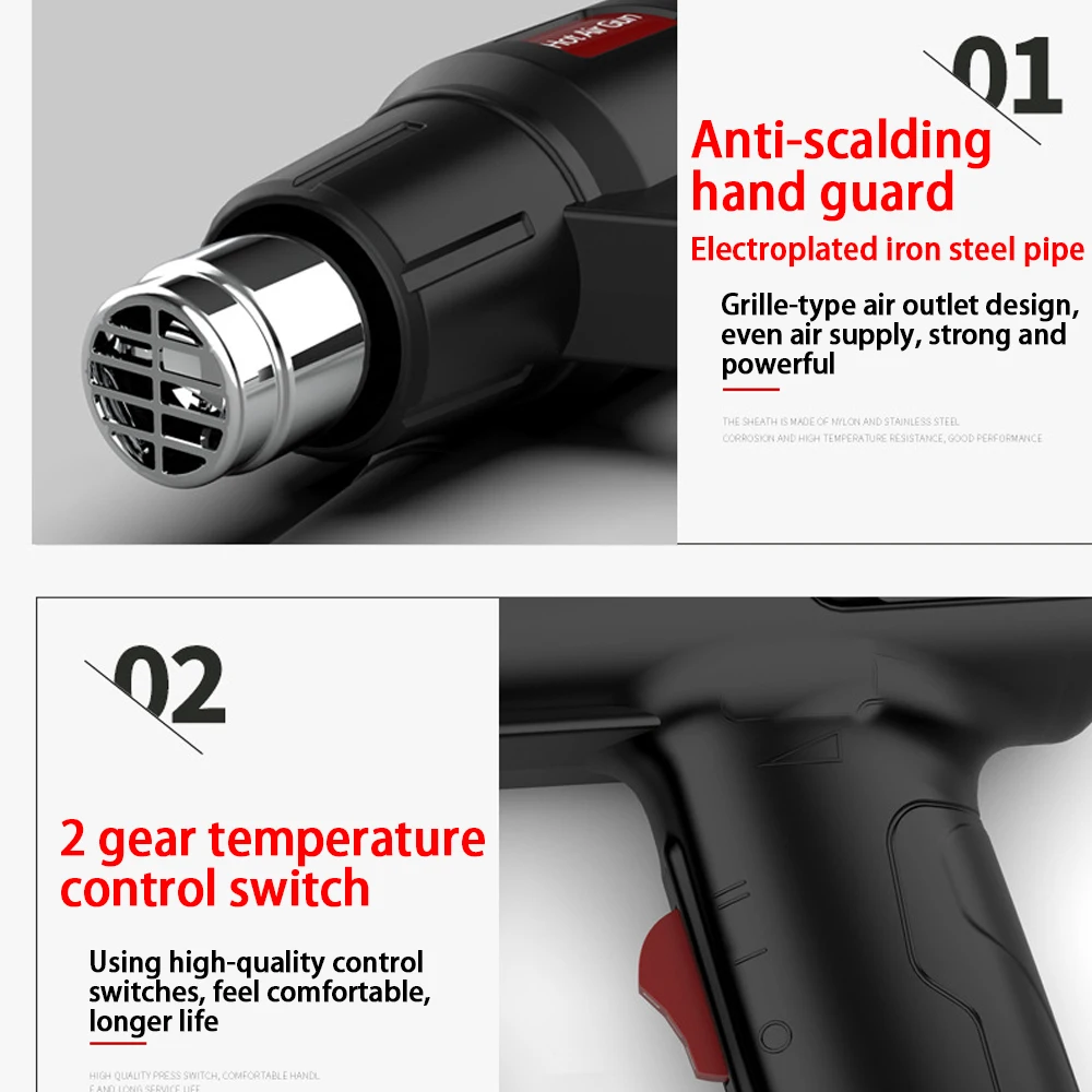 Промышленный обогреватель фен для горячего воздуха пайки термовоздуходувка