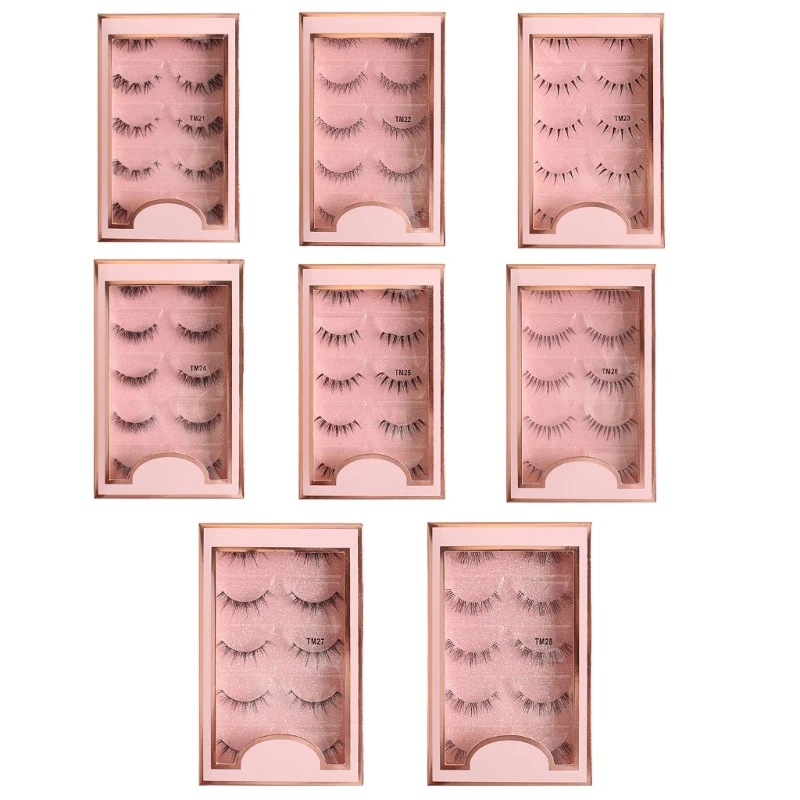 

5 pairs Individual False Eyelashes Natural Look False Eyelashes Cluster Dramatic Lashes Makeup Eyelash Extension