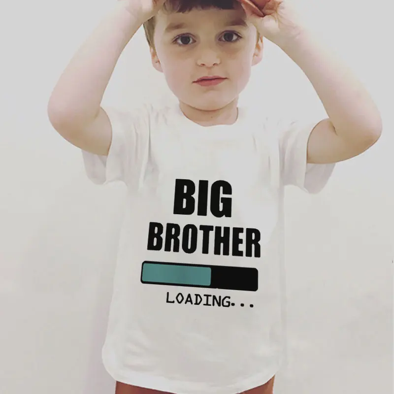 Big Brother Big Sister Print Summer Casual T-Shirt Kids Summer Clothes Graphic Clothing for Boys T-shirts,Drop Ship