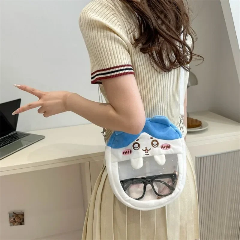 MINISO Chiikawa сумка через плечо с рисунком Усаги большой емкости вышивкой плюшевая
