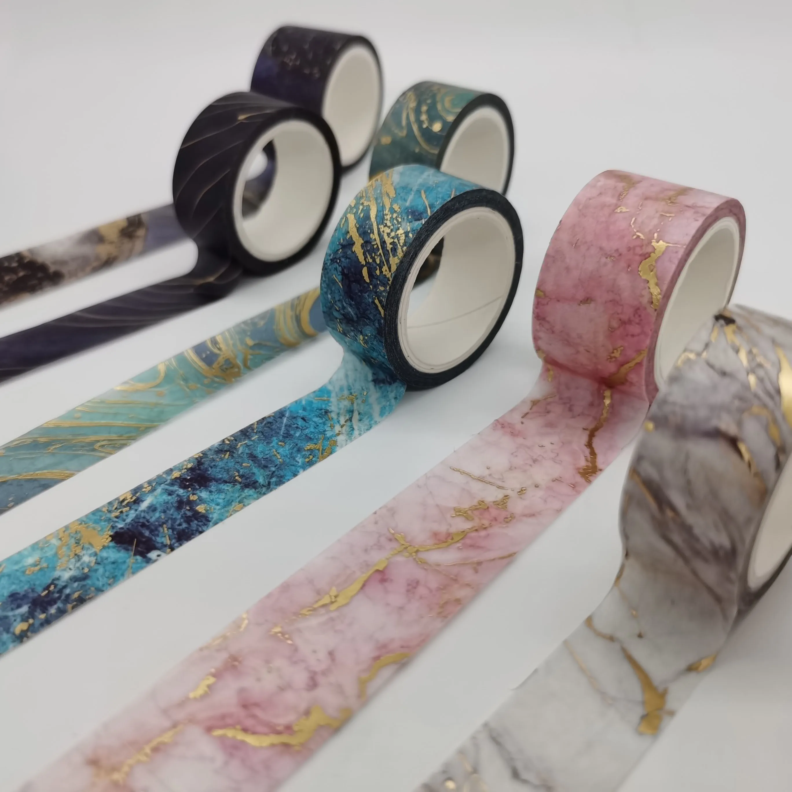 

Decorative Scrapbooking Marble Adhesive Gold Masking Tape Foil Tape Tape 5m Diary Washi Sticker Veins Vintage For 3rolls/set