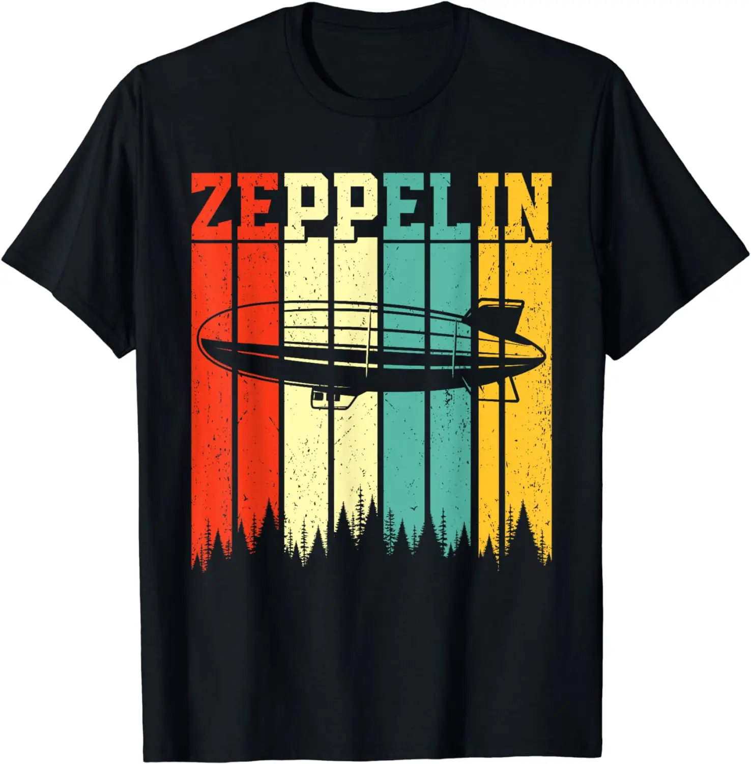 Ретро Zeppelin 70s 80s дирижабль Airship Zepelin zepchair футболка