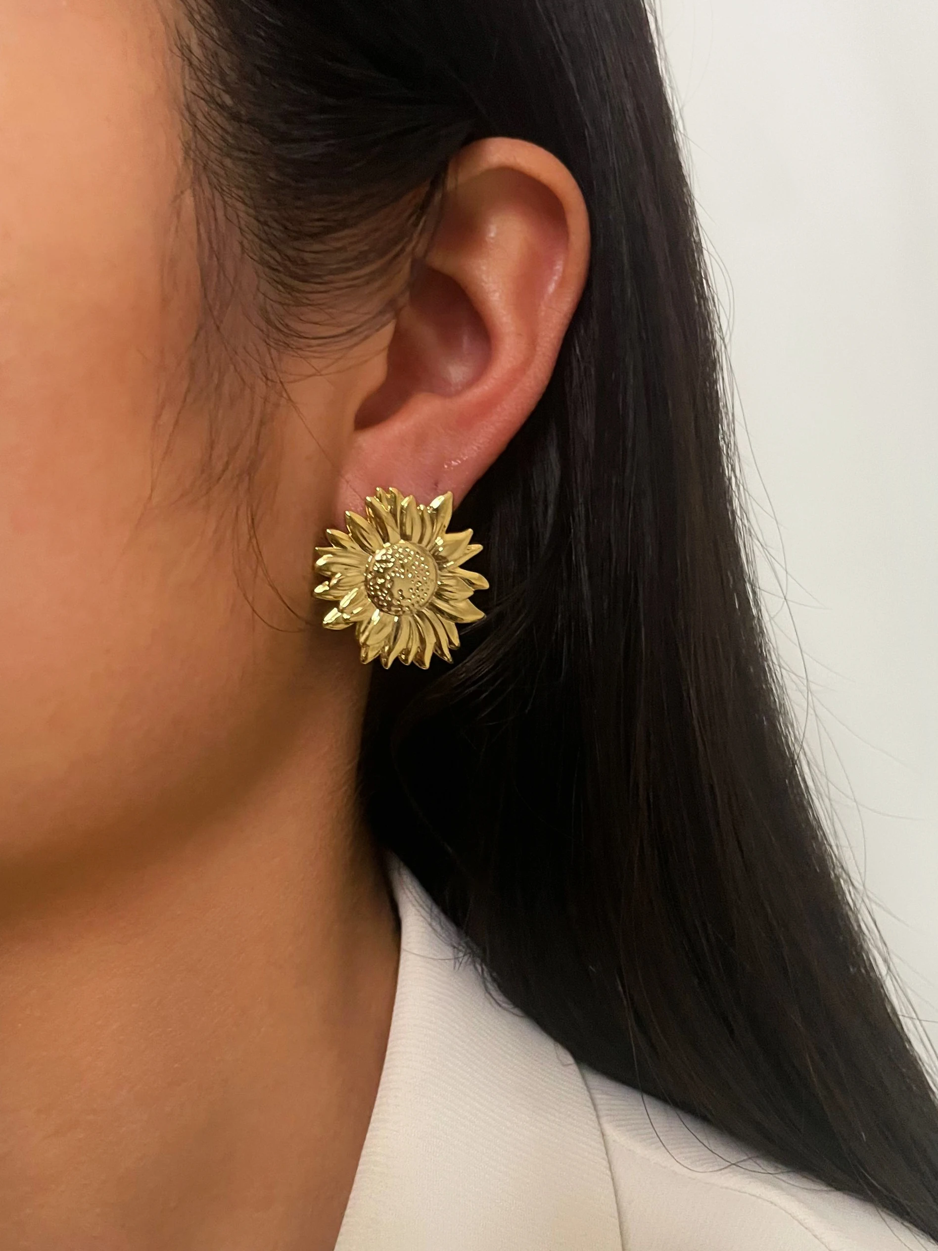 Винтажные Женские Серьги-гвоздики Ghidbk Гладкий Нерегулярный Цветочный Дизайн