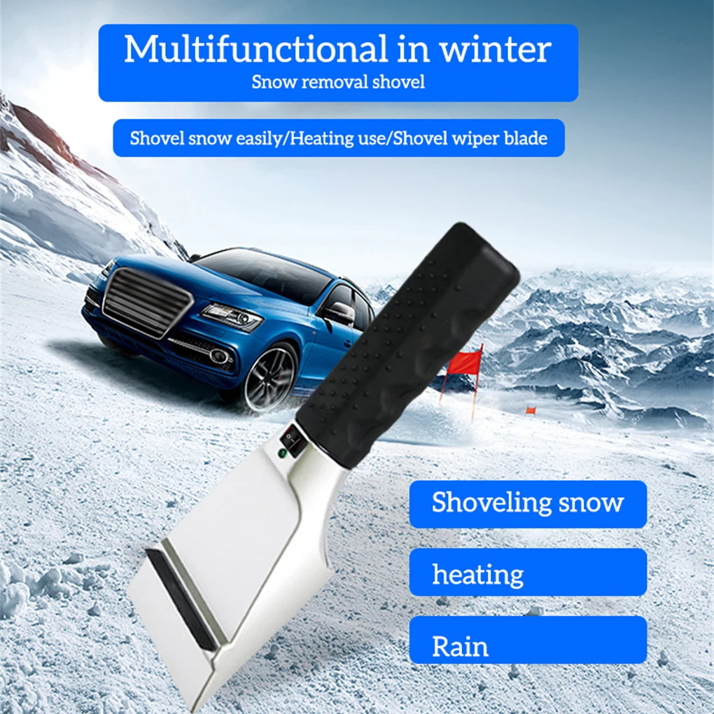 

Car Electric Heated Ice Scraper Winter Snow Brush Remover Windscreen Scrapping Defrost Tool Accessories for Trucks