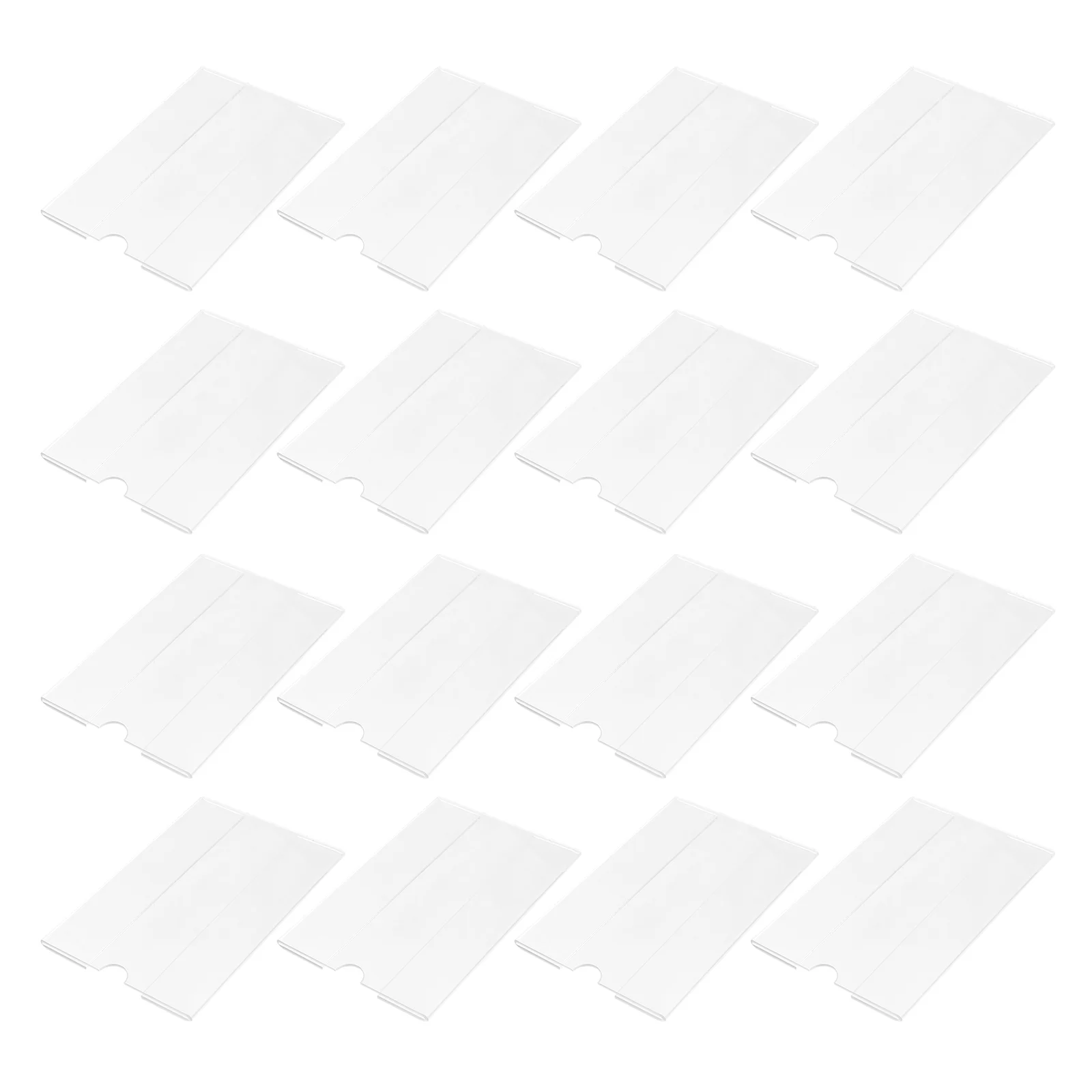 

30 Pcs Price Tag Retail Plastic Baskets Shelf Display Wall Mount Label Acrylic Shop Clear Office Magnetic