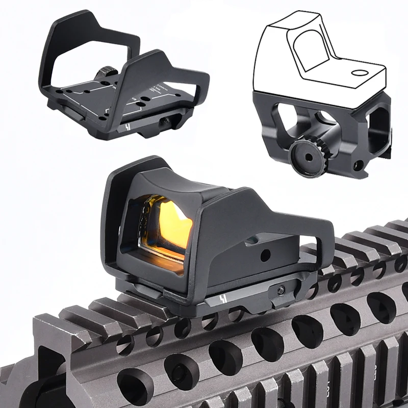 

WADSN RMR Metal Sight Base Tactical Airsoft LEAP 04 Red Dot Sight Base Riser Mount For Picatinny rail Hunting Weapon Accessories