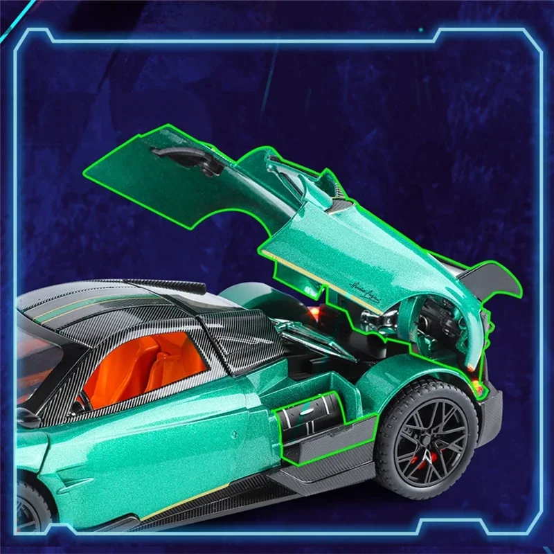 Pagani Huayra BC Масштаб 1:24 Литая Под Давлением Металлическая Модель Спортивного