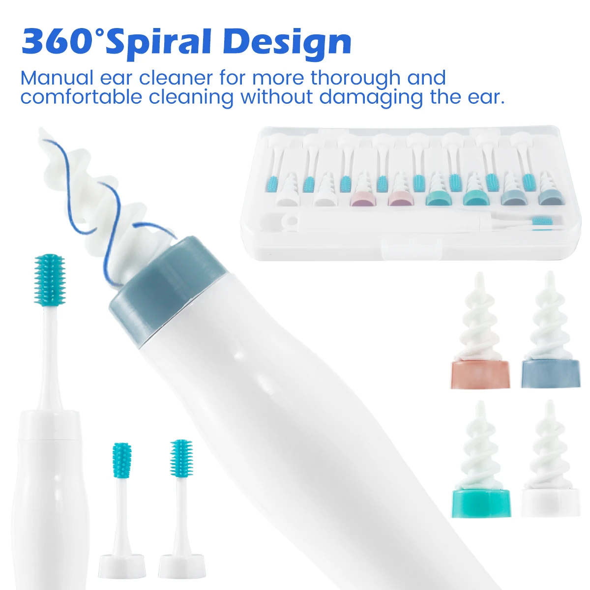 

Ear Cleaner Silicon Ear Spoon Tool Set 16 Pcs Care Soft Spiral For Ears Cares Health Tools Cleaner Ear Wax Removal Tool